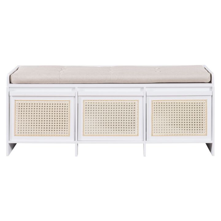 Seckbo Retro Button Tufted Upholstered Storage Bench