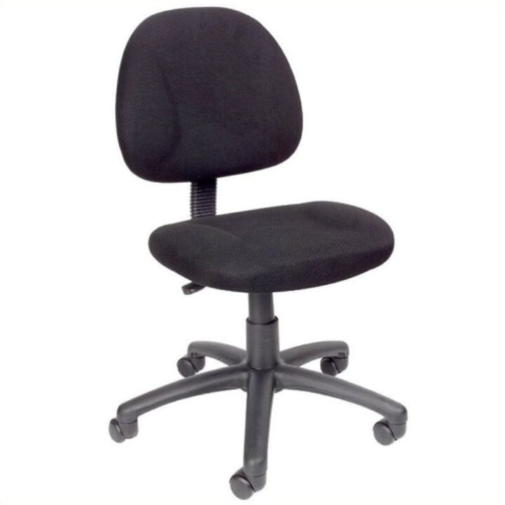 Hivvago Black Office Chair with Padded Seat and Back with Lumbar Support