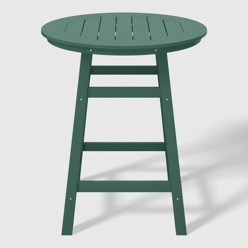 WestinTrends Outdoor 35" HDPE Round Patio Counter Height Bar Table