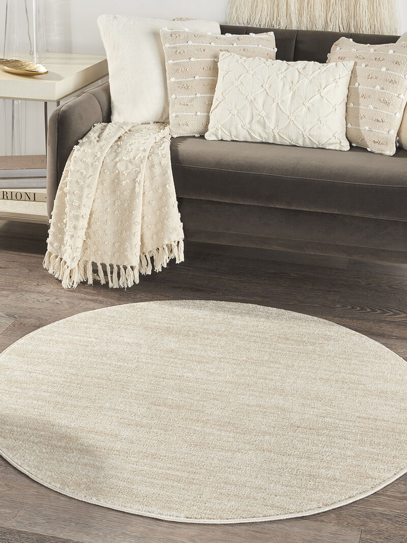 Nourison Essentials NRE01 Ivory/Beige 4' x Round Rug
