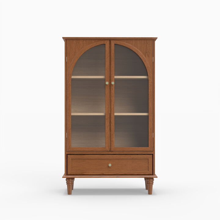 Swulu Arched Glass Accent Cabinet