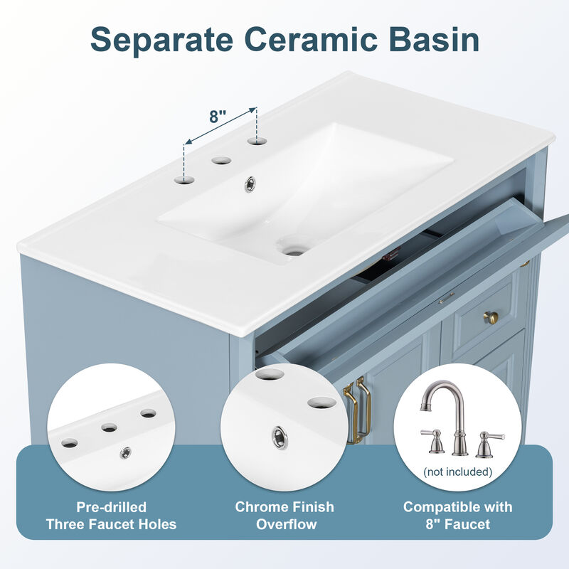 Mempra 36" Bathroom Vanity with Sink image number 4