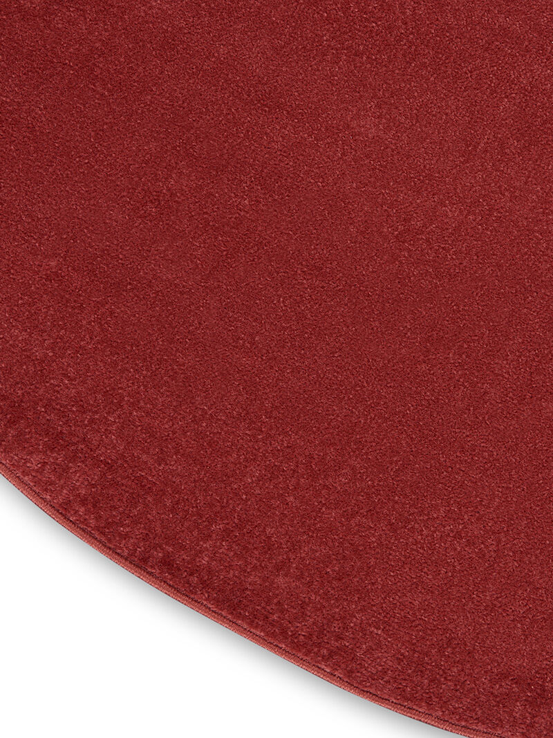 Nourison Essentials NRE01 Brick Red 6' x Round Rug image number 4