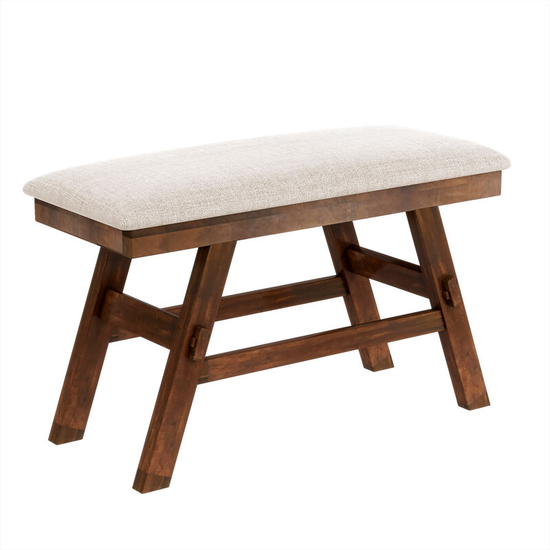 Merax 6-Piece Wood Counter Height Dining Table Set with Storage Shelf