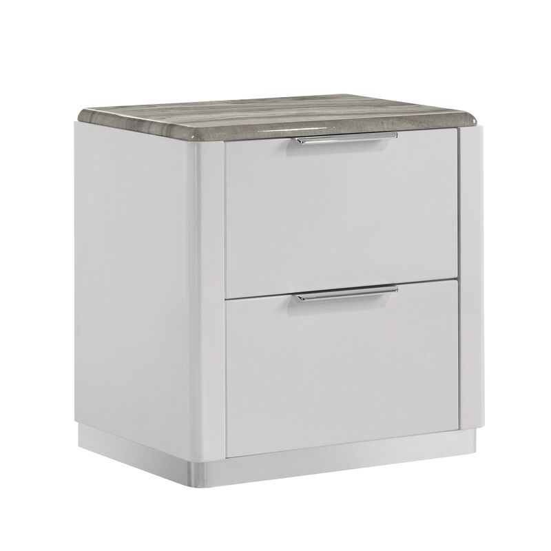 Orlissiq Marble-Top Nightstand image number 6