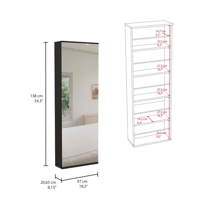 Streamdale Leto Wall Shoe Mirror Rack (10-Pair) image number 7