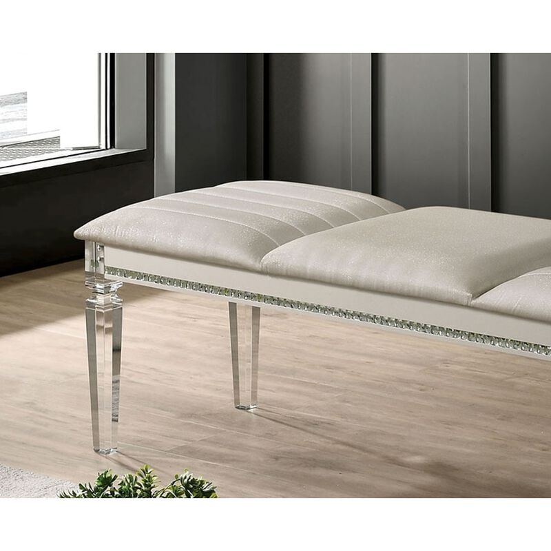 Streamdale Solid Wood Bench with Crystal Accent image number 4