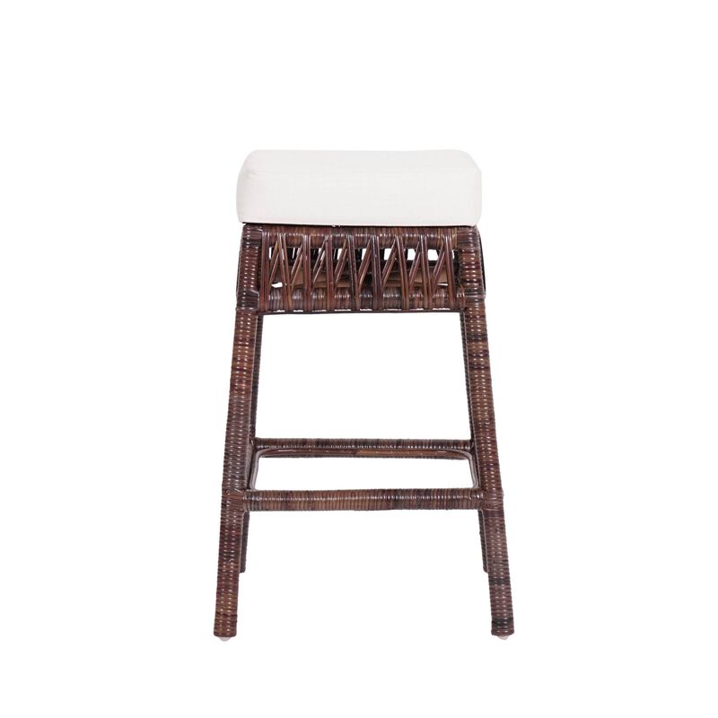 Bali Bohemian Basics Rattan Backless Bar Stool