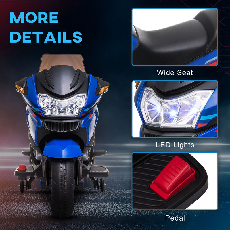 BreeBe 12V Ride On Motorbike for Kids with Music and Lights image number 6