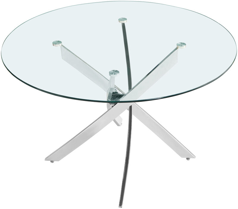 Meridian Furniture Xander Chrome Dining Table image number 2