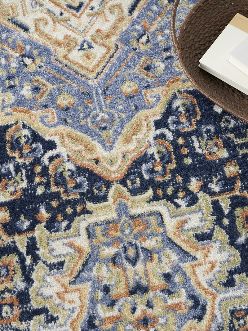 Nourison Essentials Persian NRE07 Navy 6' x Round Rug