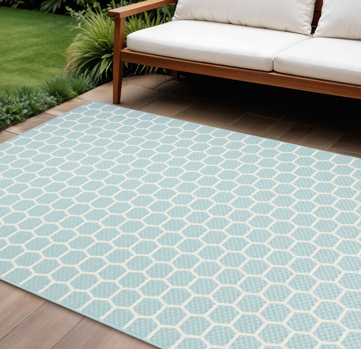 HomeRoots Geometric Indoor Outdoor Area Rug