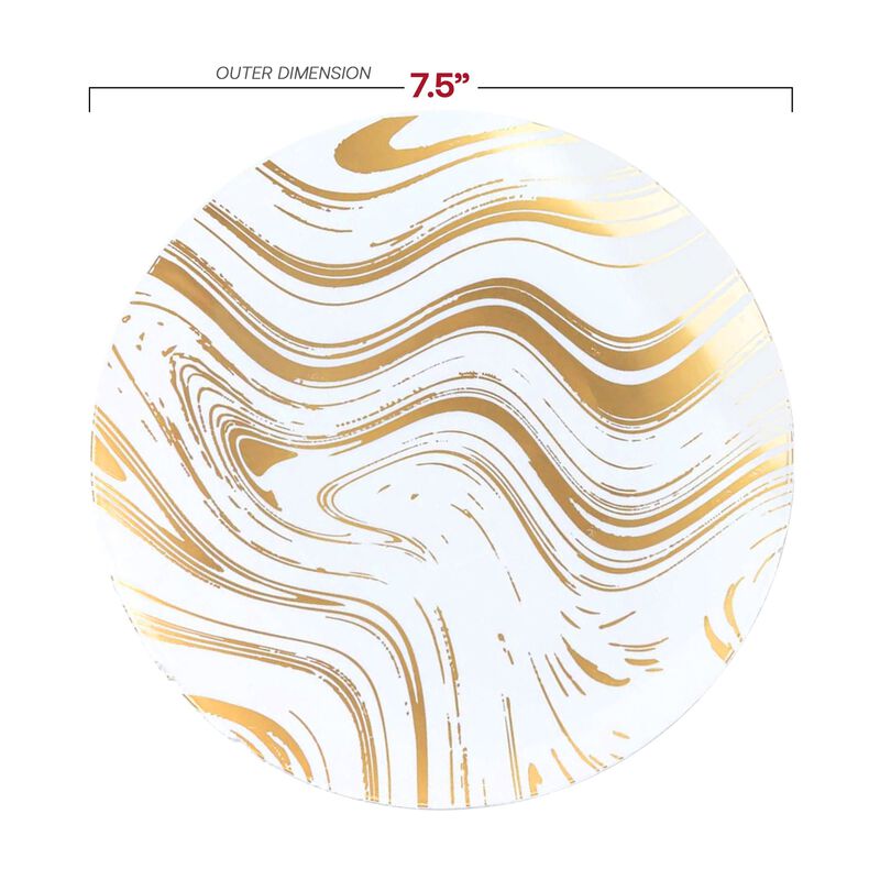 White with Gold Waves Plastic Dinnerware Value Set (120 Sets) image number 3