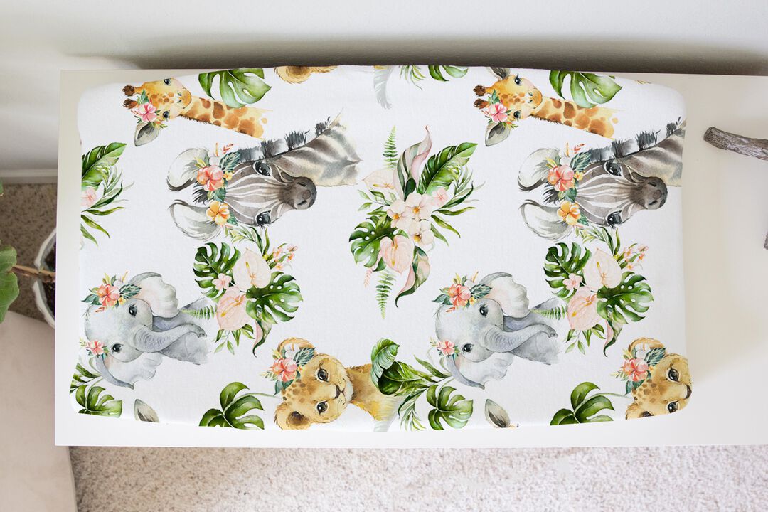 Baby Changing Pad Cover - Africa Animals