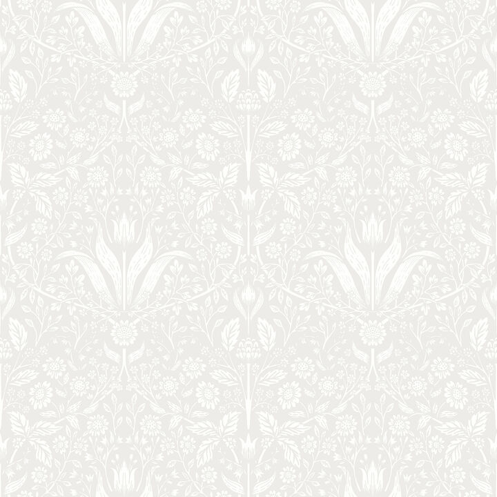 Mara Light Grey Tulip Ogee Wallpaper