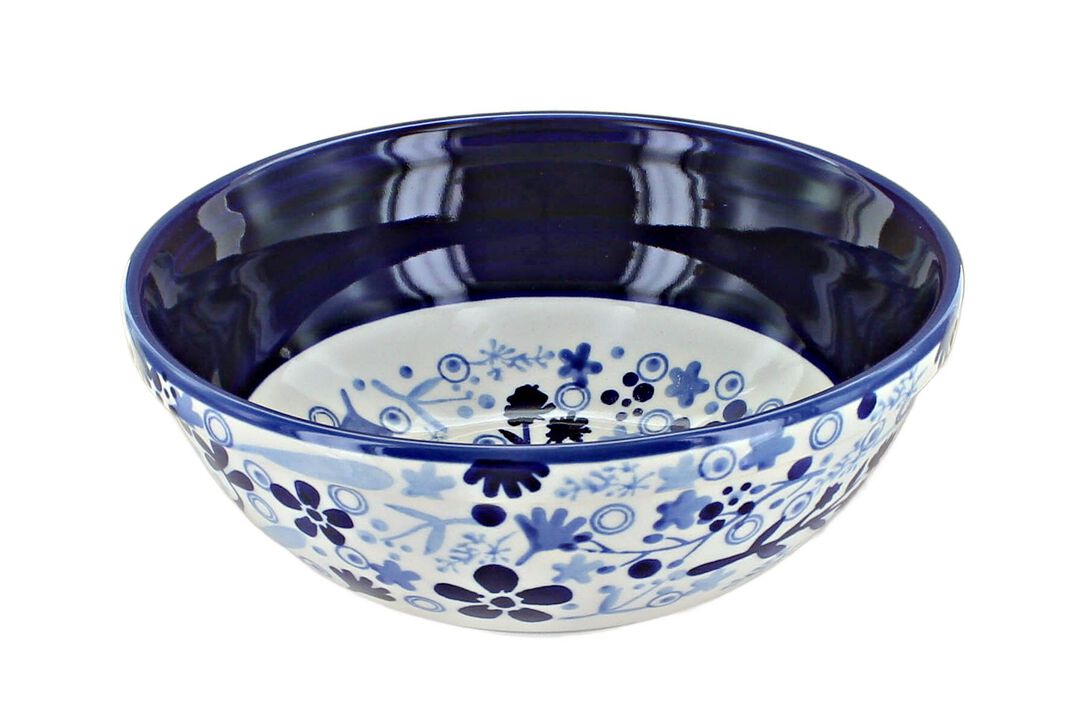 Blue Rose Polish Pottery Sunshine Grotto Cereal/Soup Bowl