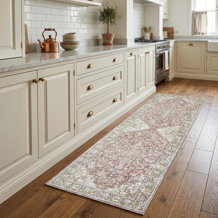 HomeRoots Medallion Runner Rug