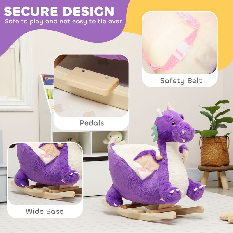 BreeBe Toddler Dragon Rocking Ride-On with Safety Belt image number 5