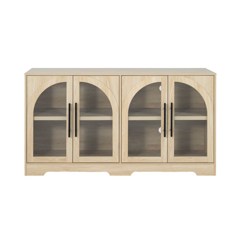 Zekwis Farmhouse Wood TV Stand Media Console image number 0
