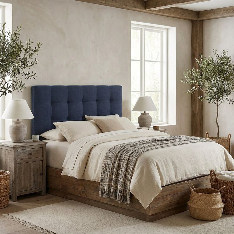 Upholstered Fabric Queen Headboard with Soft Padding and Sturdy Frame image number 2