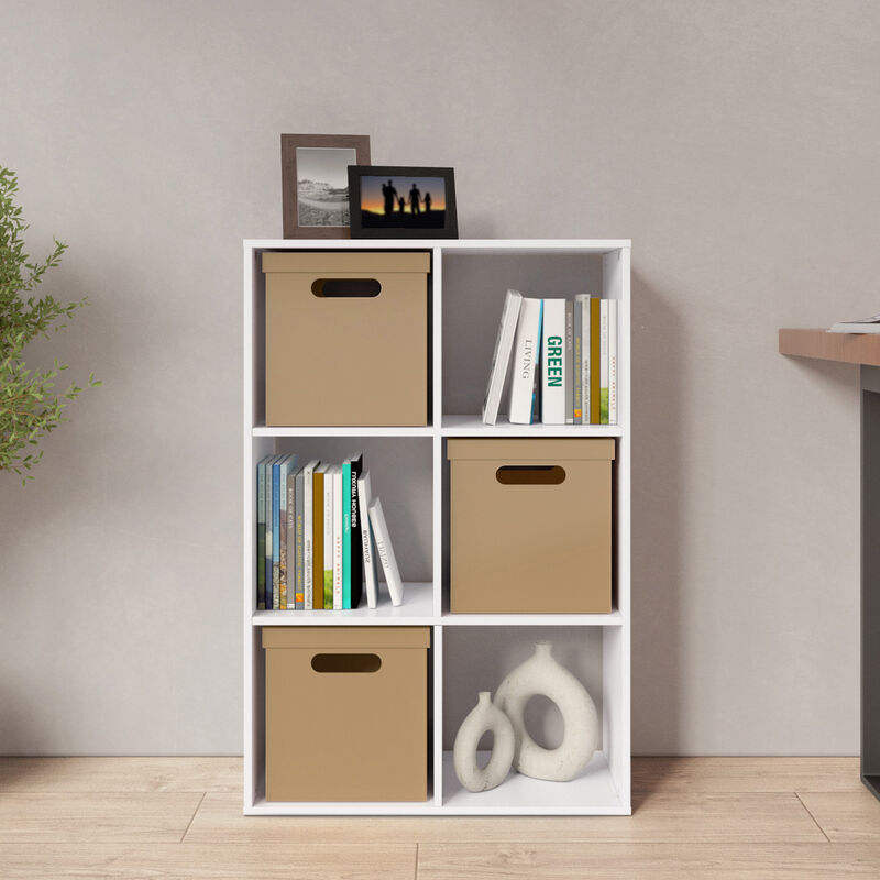 34.96 in. Tall Wood 3-Shelf Etagere Bookcase image number 1