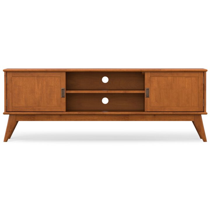 Rentha Mid Century Modern Solid Wood TV Stand