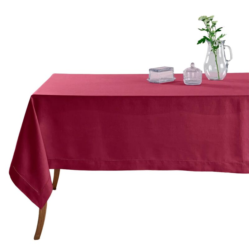 Solino Home 100% Pure Linen Tablecloth - Classic Hemstitch