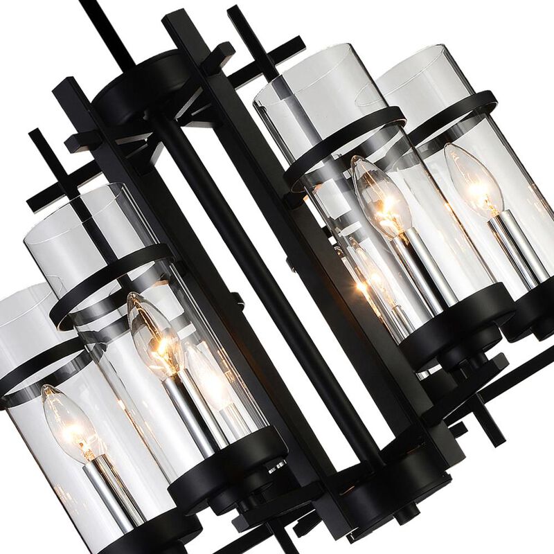 Sierra 6 Light Up Chandelier With Black Finish