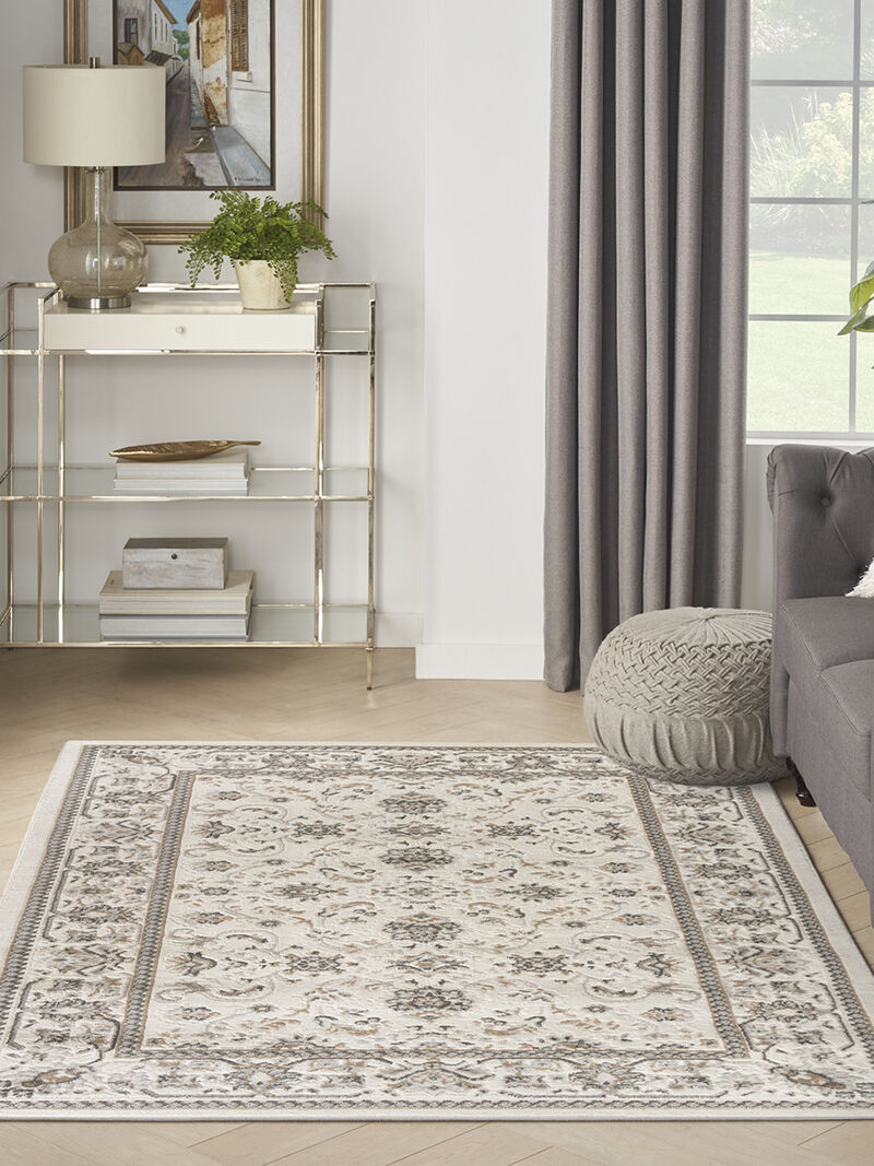 Serenity Home SRH02 Ivory/Mocha 3'11" x 5'11" Rug