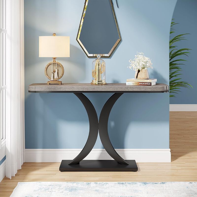 Tribesigns Industrial Wood Console Table image number 1