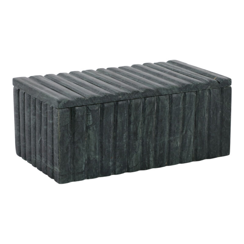 7x4" Marble Ridged Box, Green image number 0