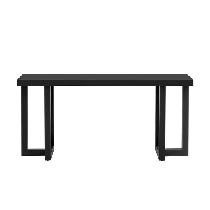 Merax U_STYLE Geometric Design Console Table with Solid Pine Legs