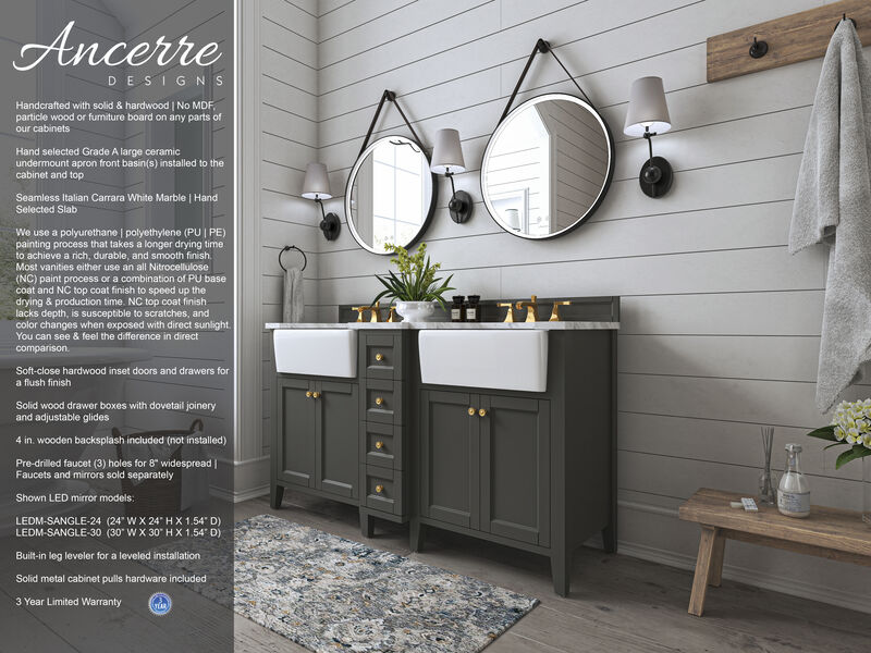 Adeline 60 in. Bath Vanity Set image number 2