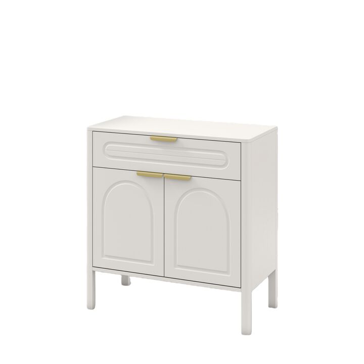 Hirtlu Arched Accent Storage Cabinet