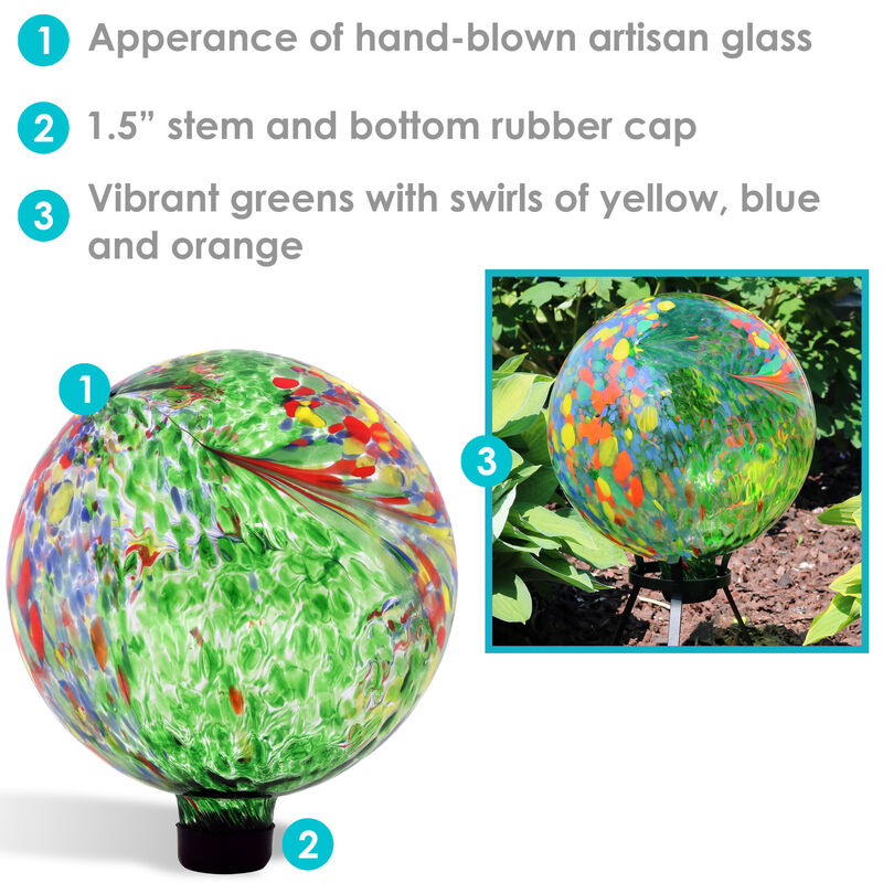 Sunnydaze Glass Gazing Globe- 10 in