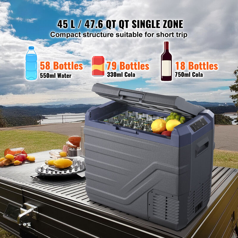 VEVOR Portable Car Refrigerator Freezer Compressor 50 L Dual Zone for Home Car image number 1