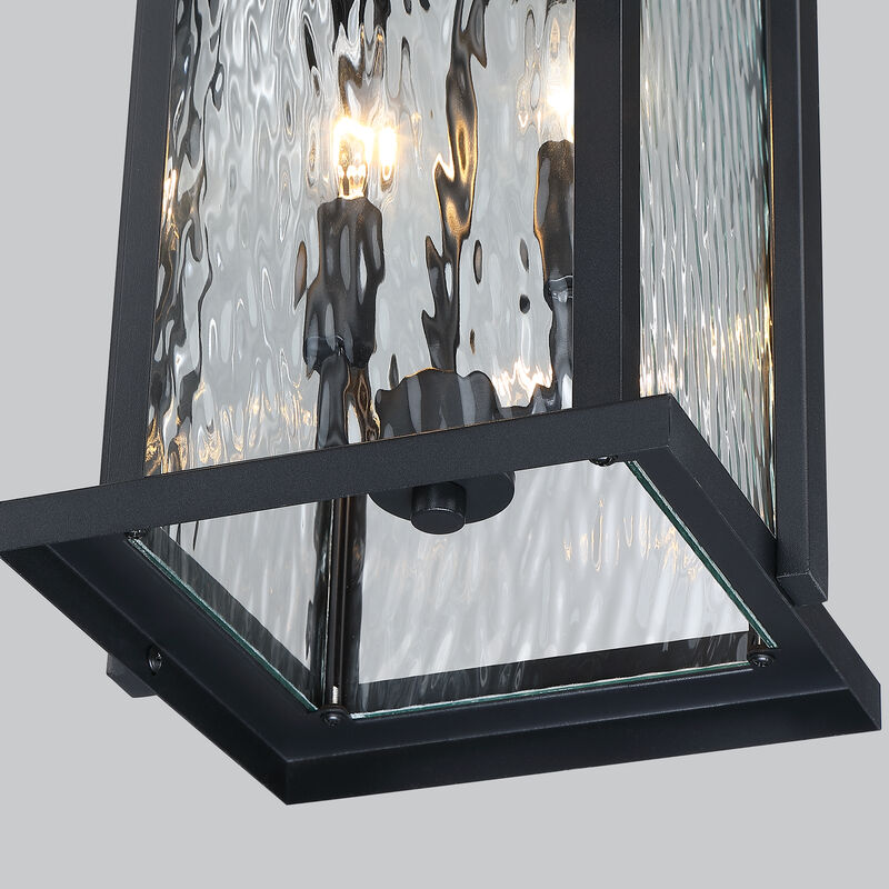 20" Modern 2-Light Outdoor Wall Lantern image number 9