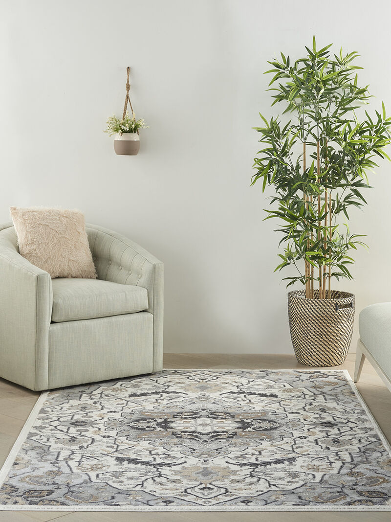 Elation ETN09 Ivory/Gray 6' x 9' Rug