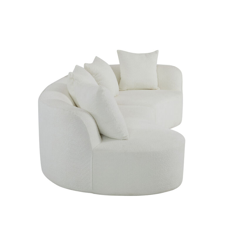 Terkwo 126"Curved Sectional Sofa image number 3