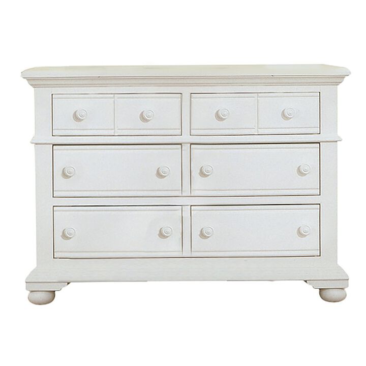 American Woodcrafters Cottage Traditions Double Dresser - White Cottage