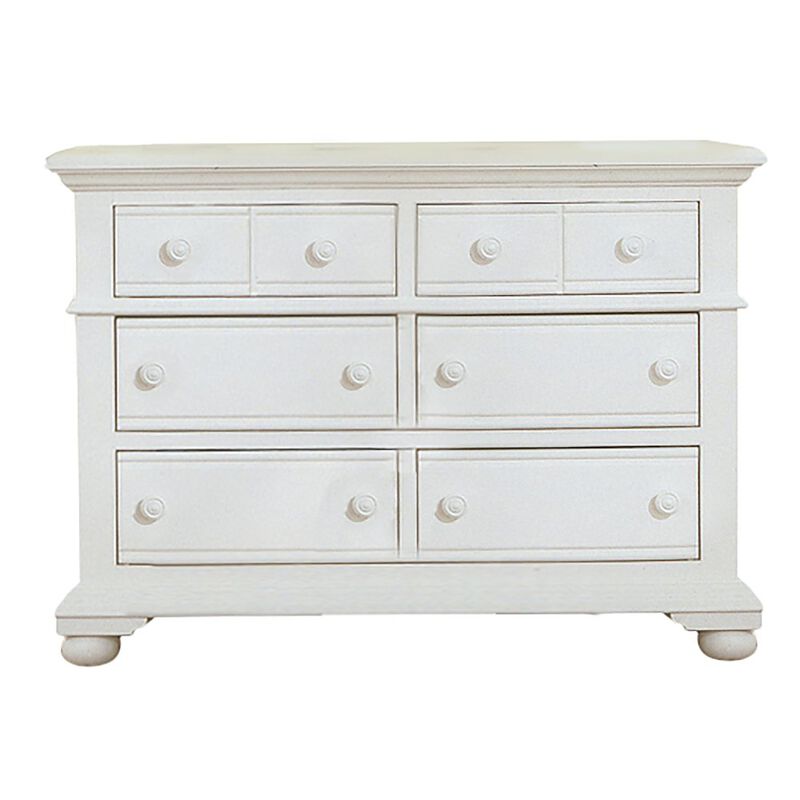 American Woodcrafters Cottage Traditions Double Dresser - White Cottage