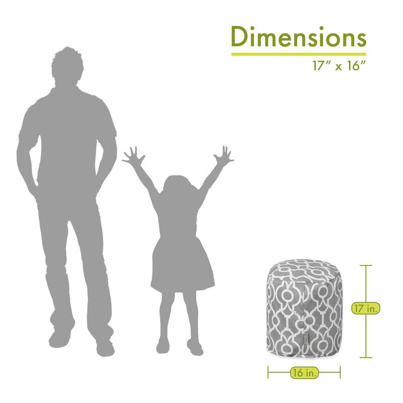 Majestic Home Goods Pouf Athens Gray