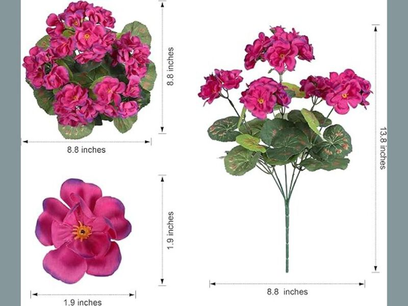 6 Bundle Artificial Outdoor Plants UV Resistant Garden Porch Decor image number 2
