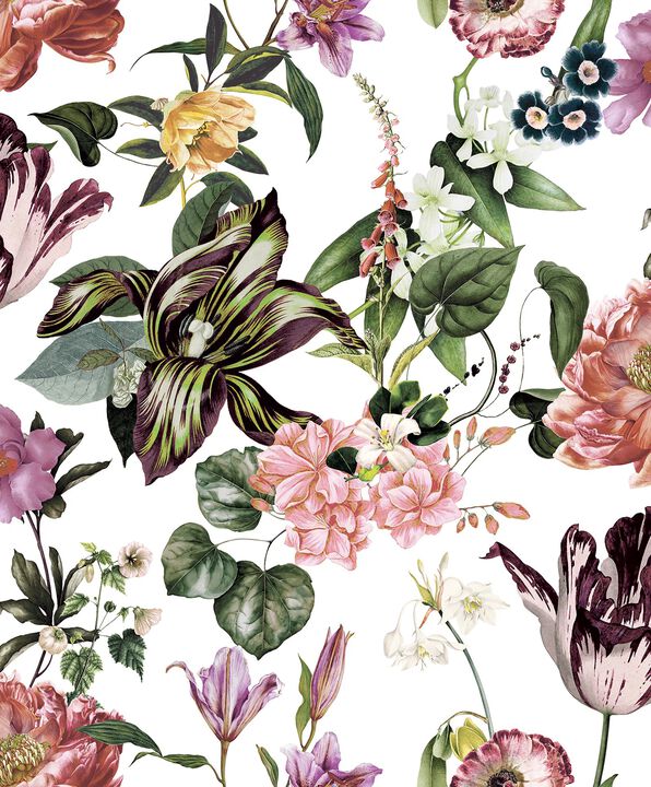 Flora Floral Rhapsody Multi-coloured Wallpaper 47461
