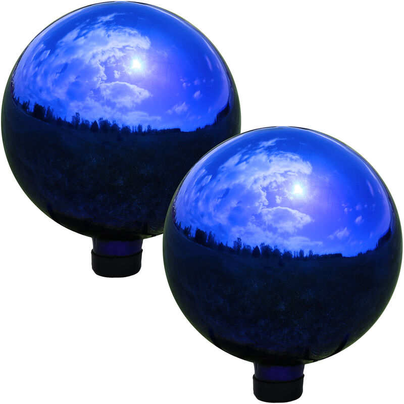 Sunnydaze Blue Mirrored Surface Gazing Globe - 10 in image number 0
