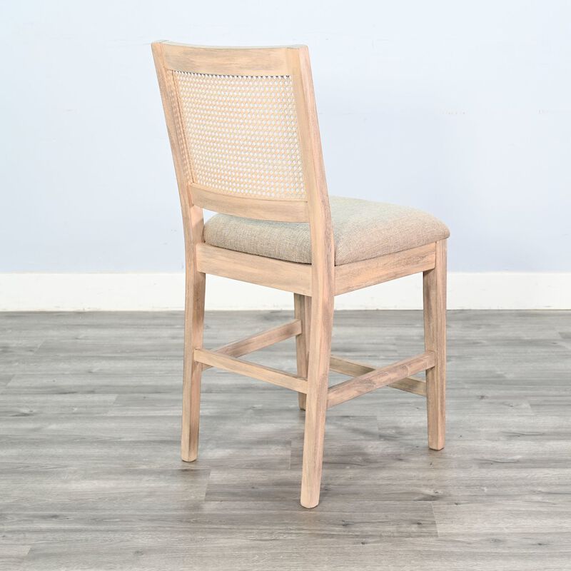 Sunny Designs Cane Back Cushion Seat Counter Stool (Set of 2) image number 4