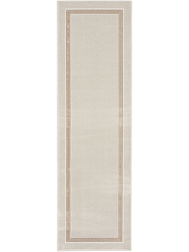 Glitz GLZ08 Ivory/Cream 2'3" x 7'6" Rug