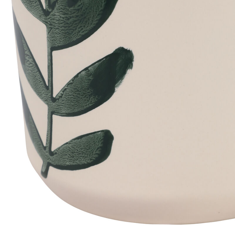 5" 13 Oz Blossom Leaf Print Candle, White/blue image number 5