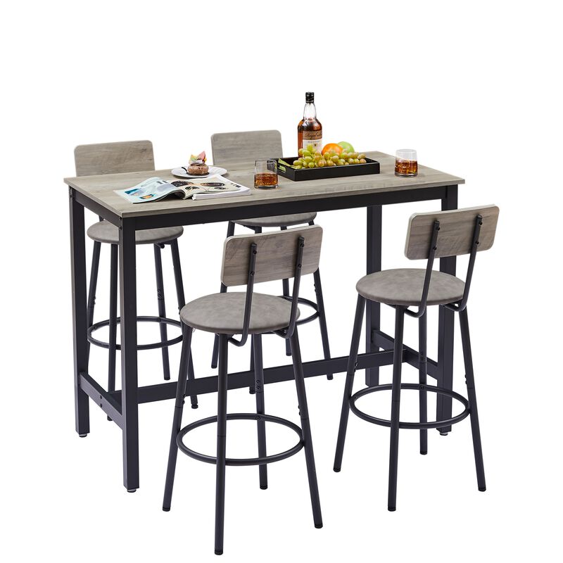 Hakpon Industrial Counter Height Bistro Set image number 8