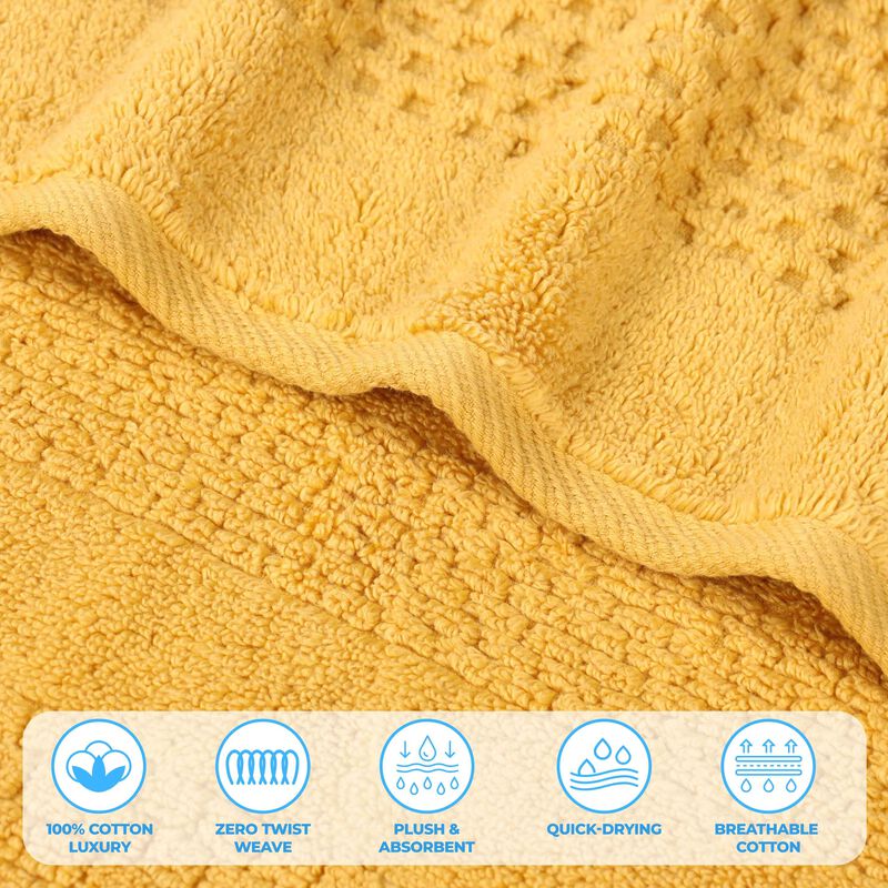 Soft Zero Twist Cotton Waffle Weave Hand Towel Set 6 Pack image number 2